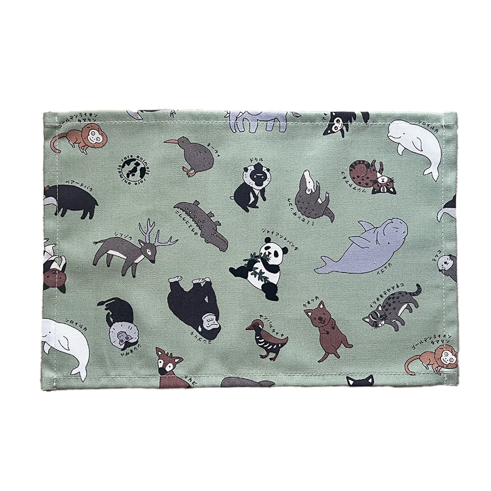 ランチョンマット 子供 小学校 おしゃれ 北欧 布 キッズランチョンマット 30×20cm どうぶつ 日本製 fabrizm 幼稚園 保育園 ティーマット 吸水 | fabrizm | 02