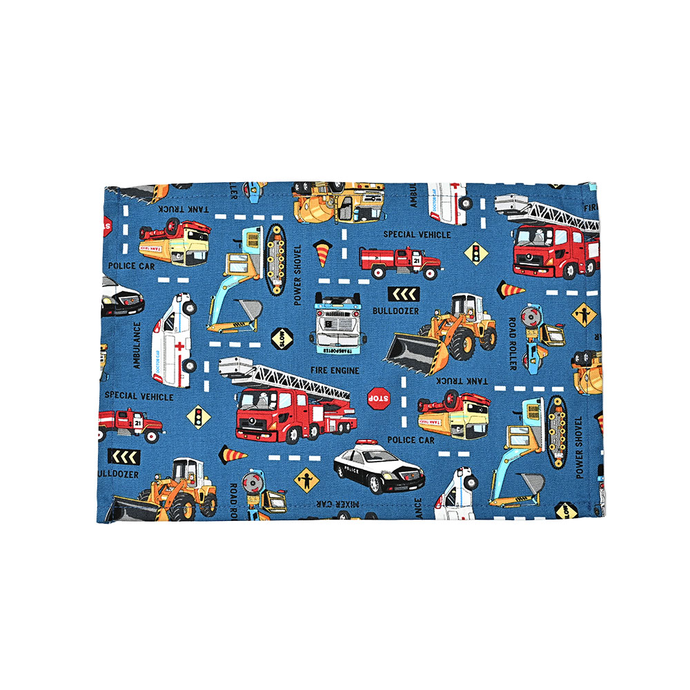 ランチョンマット 子供 小学校 おしゃれ 北欧 布 キッズランチョンマット 30×20cm はたらくくるま 日本製 fabrizm 幼稚園 保育園 ティーマット 吸水 爆買 | fabrizm | 02