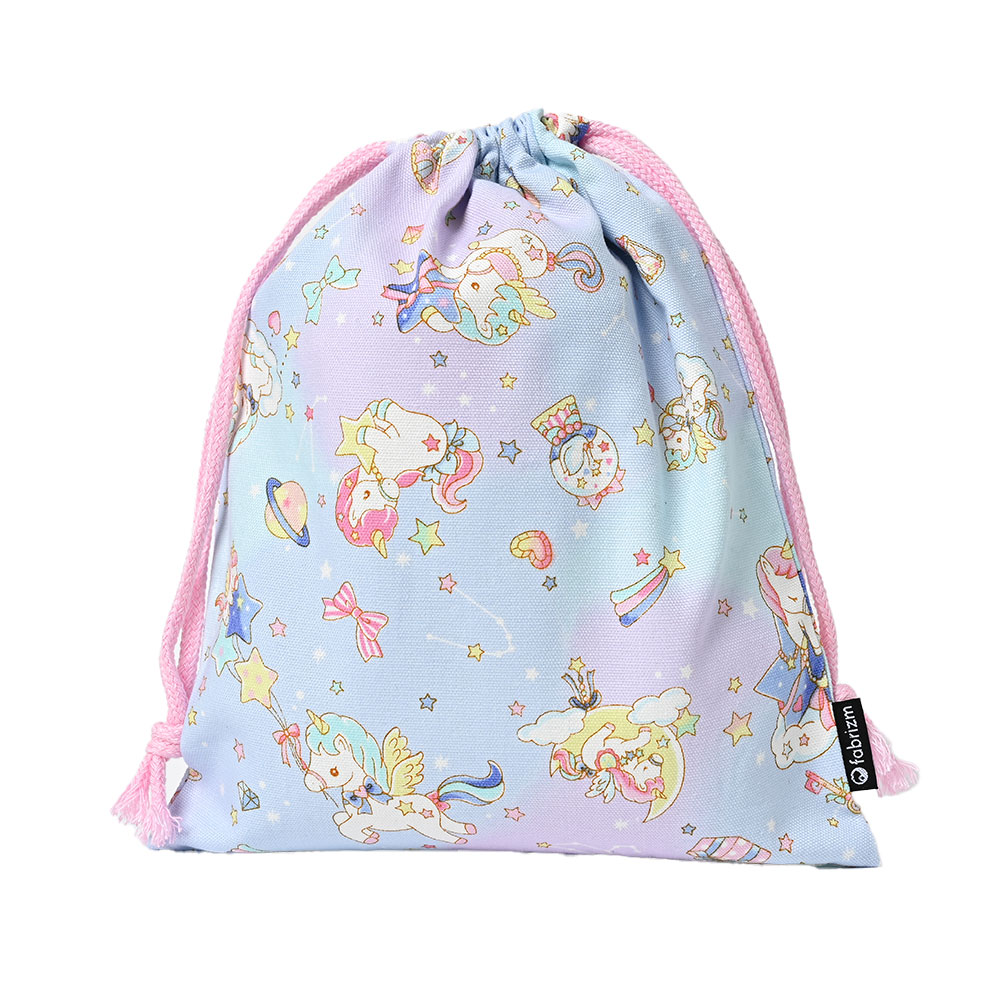 巾着袋 きんちゃく 小 Sサイズ 20×24cm 小学校 小学生 保育園 幼稚園 入園 入学 ユニコーン 日本製 fabrizm 給食袋 コップ入れ 男の子 女の子 キッズ 子供 爆買 |  | 01