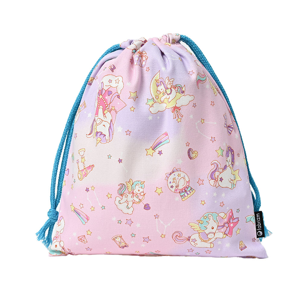 巾着袋 きんちゃく 小 Sサイズ 20×24cm 小学校 小学生 保育園 幼稚園 入園 入学 ユニコーン 日本製 fabrizm 給食袋 コップ入れ 男の子 女の子 キッズ 子供 爆買 |  | 02