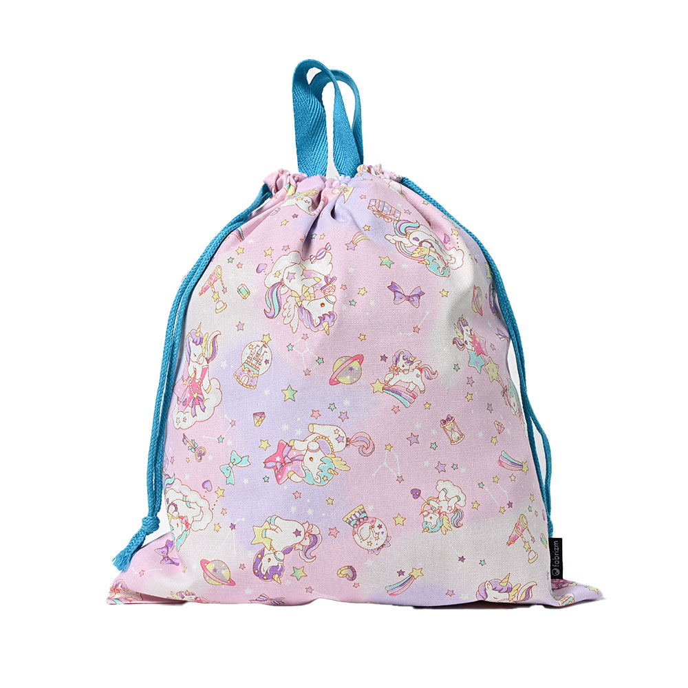 巾着袋 きんちゃく 大 Mサイズ 30×34 小学校 小学生 保育園 幼稚園 入園 入学 ユニコーン 日本製 fabrizm 手さげかばん 体操着入れ 男の子 女の子 キッズ 子供 |  | 02