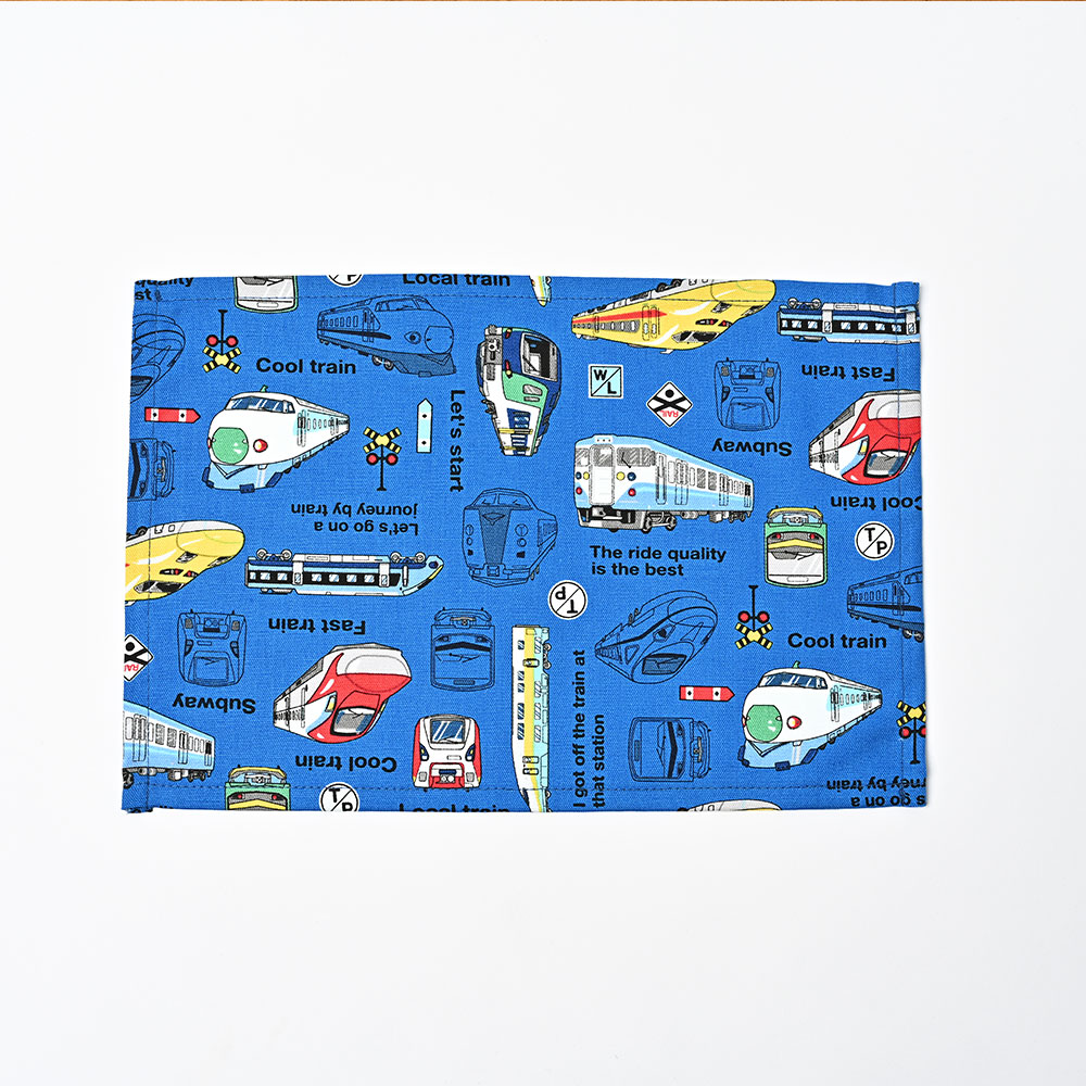 ランチョンマット 子供 小学校 おしゃれ 北欧 布 キッズランチョンマット 30×20cm でんしゃ 日本製 fabrizm 幼稚園 保育園 ティーマット 吸水 爆買 | fabrizm | 02