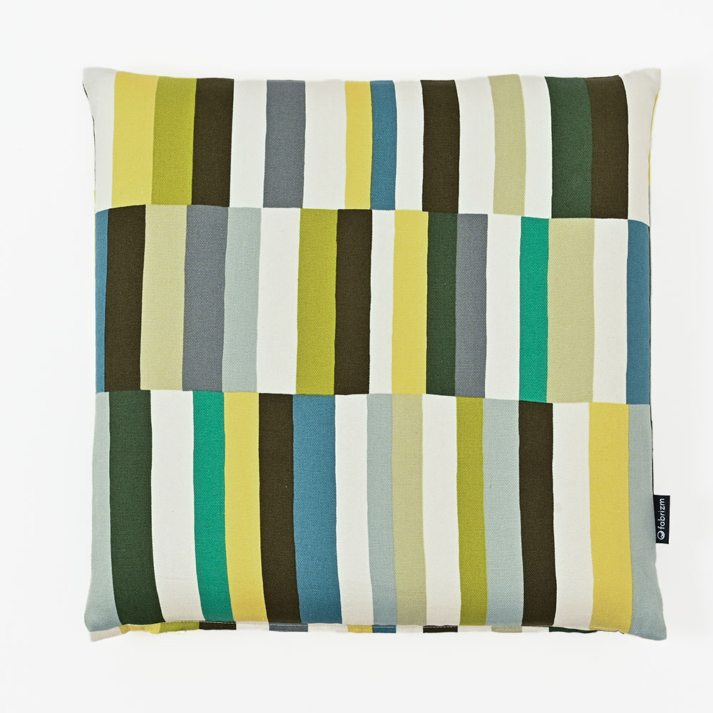 クッションカバー 中身付き 30×30 北欧 ストライプ 30角 パッチ＆ウレタンヌードクッション 日本製 fabrizm 背当てカバー 小さめ 座布団カバー 爆買 | fabrizm | 02