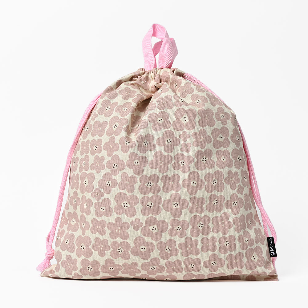 巾着袋 きんちゃく 大 Mサイズ 30×34 小学校 小学生 保育園 幼稚園 入園 入学 フラワー 日本製 fabrizm 手さげかばん 体操着入れ 男の子 女の子 キッズ 爆買 |  | 01