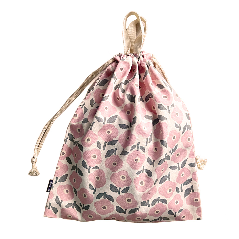 巾着袋 きんちゃく 大 Mサイズ 30×34 小学校 小学生 保育園 幼稚園 入園 入学 フラワー 日本製 fabrizm 手さげかばん 体操着入れ 男の子 女の子 キッズ |  | 03