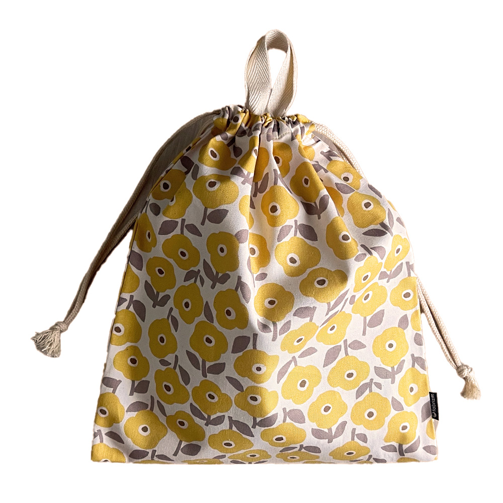 巾着袋 きんちゃく 大 Mサイズ 30×34 小学校 小学生 保育園 幼稚園 入園 入学 フラワー 日本製 fabrizm 手さげかばん 体操着入れ 男の子 女の子 キッズ |  | 04