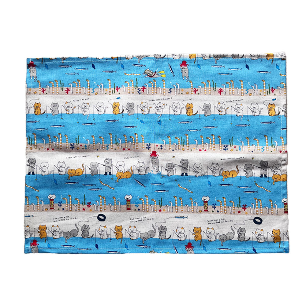 ランチョンマット おしゃれ 北欧 布 42×32cm ねこシリーズ 日本製 fabrizm ティーマット 子供用 吸水 かわいい 車 爆買 | fabrizm | 04