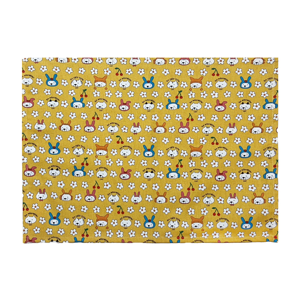 ランチョンマット おしゃれ 北欧 布 42×32cm ねこシリーズ 日本製 fabrizm ティーマット 子供用 吸水 かわいい 車 | fabrizm | 02