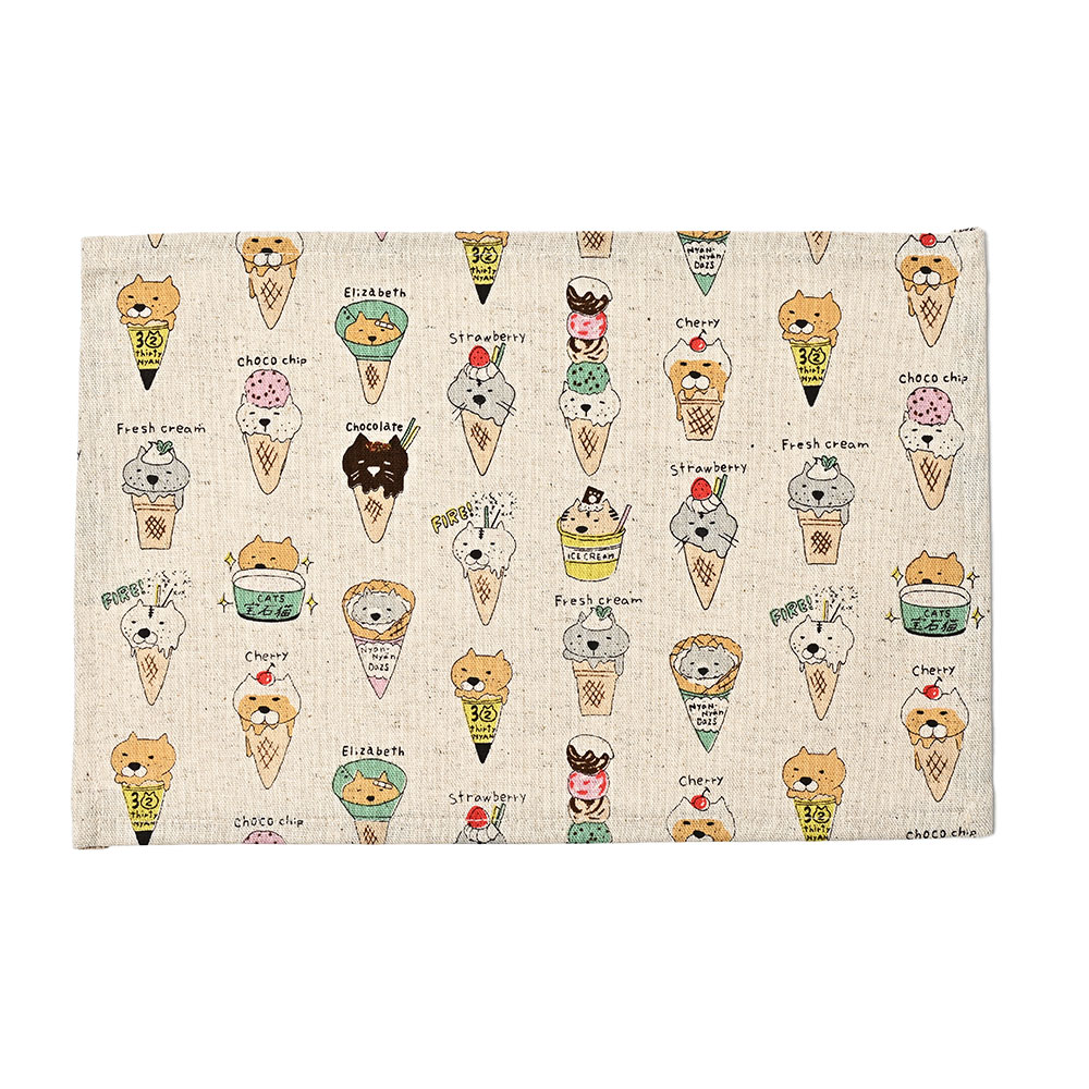 ランチョンマット 子供 小学校 おしゃれ 北欧 布 キッズランチョンマット 30×20cm ねこシリーズ 日本製 fabrizm 幼稚園 保育園 ティーマット 吸水 爆買 | fabrizm | 02