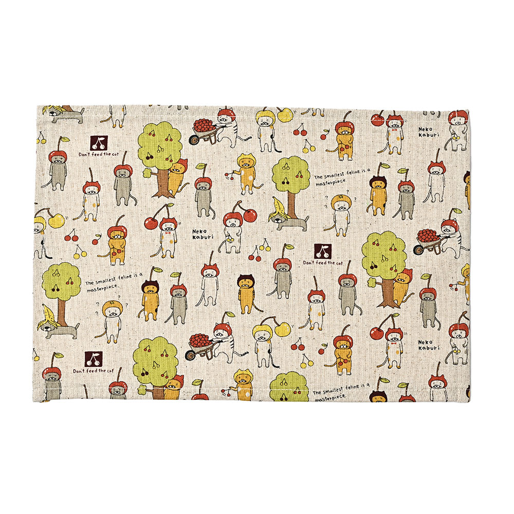 ランチョンマット 子供 小学校 おしゃれ 北欧 布 キッズランチョンマット 30×20cm ねこシリーズ 日本製 fabrizm 幼稚園 保育園 ティーマット 吸水 爆買 | fabrizm | 03