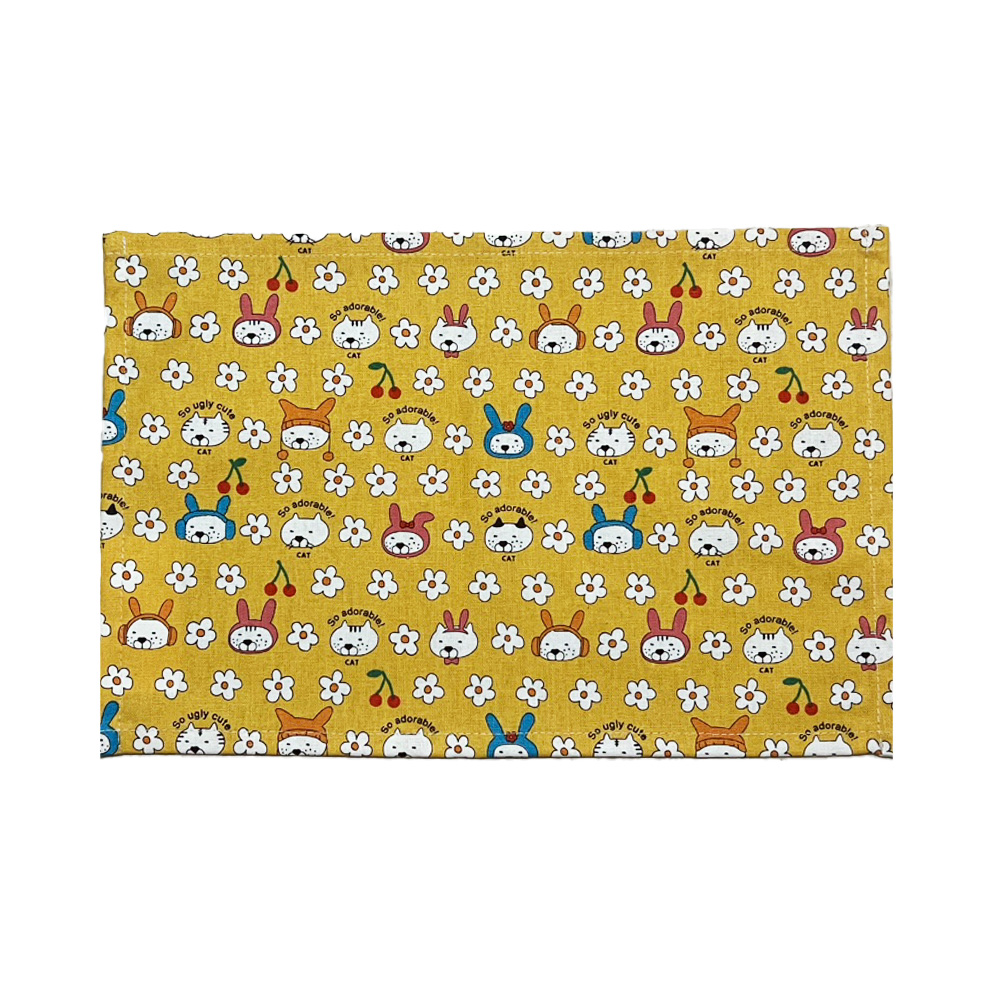 ランチョンマット 子供 小学校 おしゃれ 北欧 布 キッズランチョンマット 30×20cm ねこシリーズ 日本製 fabrizm 幼稚園 保育園 ティーマット 吸水 | fabrizm | 02