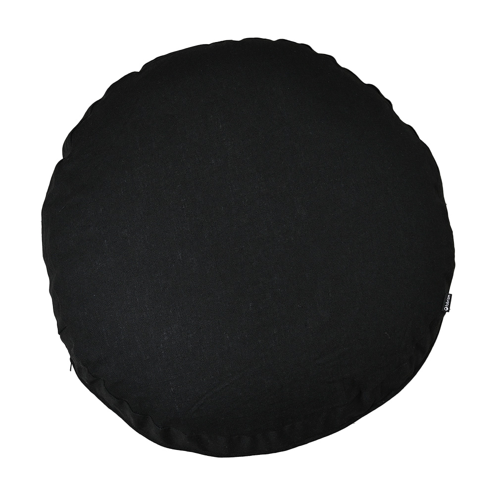 クッションカバー 中身付き 丸型 65 無地 直径65cm 麻キャンバス＆ポリエステルわたヌードクッション 日本製 fabrizm  背当てカバー 爆買 | fabrizm | 04