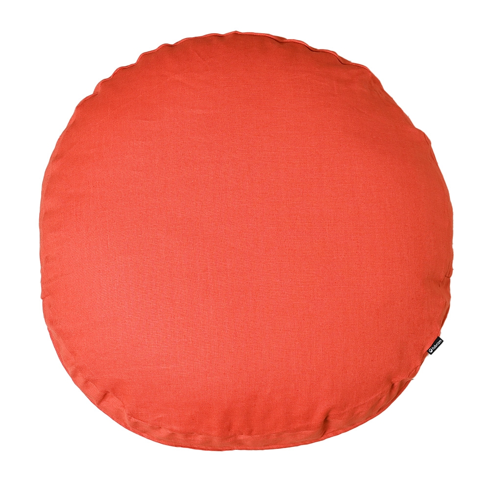 クッションカバー 中身付き 丸型 65 無地 直径65cm 麻キャンバス＆ポリエステルわたヌードクッション 日本製 fabrizm  背当てカバー 爆買 | fabrizm | 17