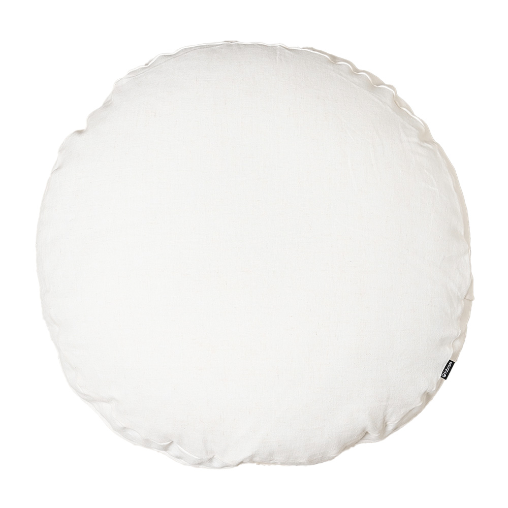 クッションカバー 中身付き 丸型 65 無地 直径65cm 麻キャンバス＆ポリエステルわたヌードクッション 日本製 fabrizm  背当てカバー 爆買 | fabrizm | 01