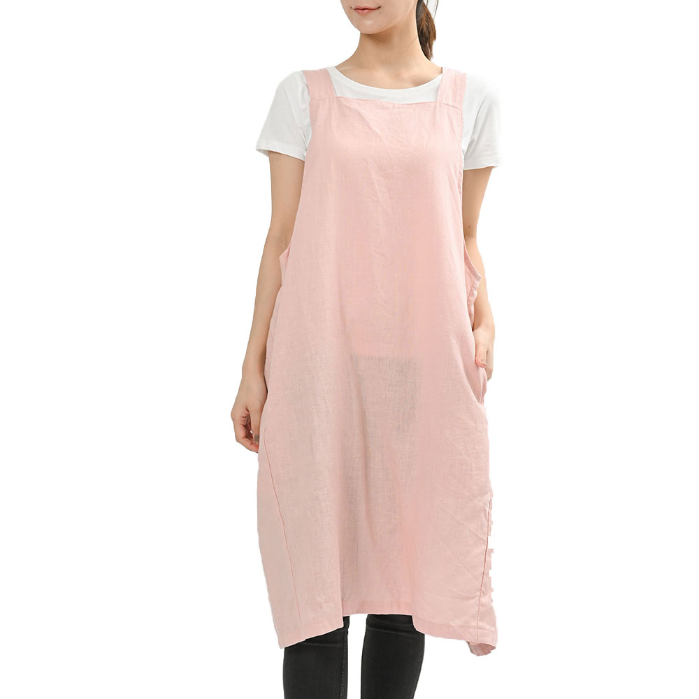 エプロン おしゃれ かわいい 保育士 無地 タブリエエプロン 麻キャンバス リネン100％ 日本製 fabrizm 母の日 料理教室 ギフト 麻 | fabrizm | 09