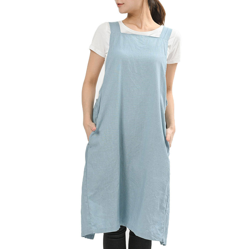 エプロン おしゃれ かわいい 保育士 無地 タブリエエプロン 麻キャンバス リネン100％ 日本製 fabrizm 母の日 料理教室 ギフト 麻 | fabrizm | 08