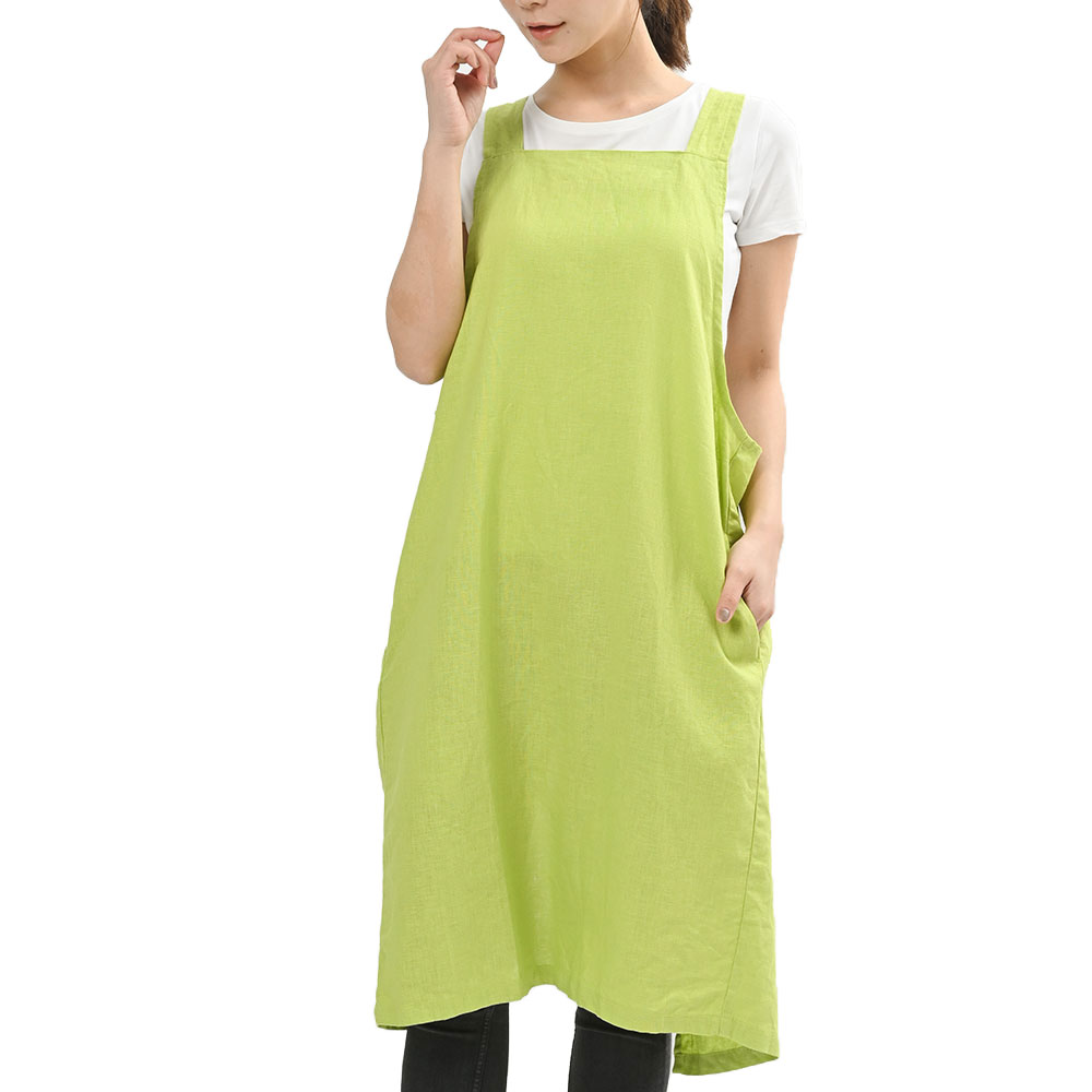 エプロン おしゃれ かわいい 保育士 無地 タブリエエプロン 麻キャンバス リネン100％ 日本製 fabrizm 母の日 料理教室 ギフト 麻 | fabrizm | 11
