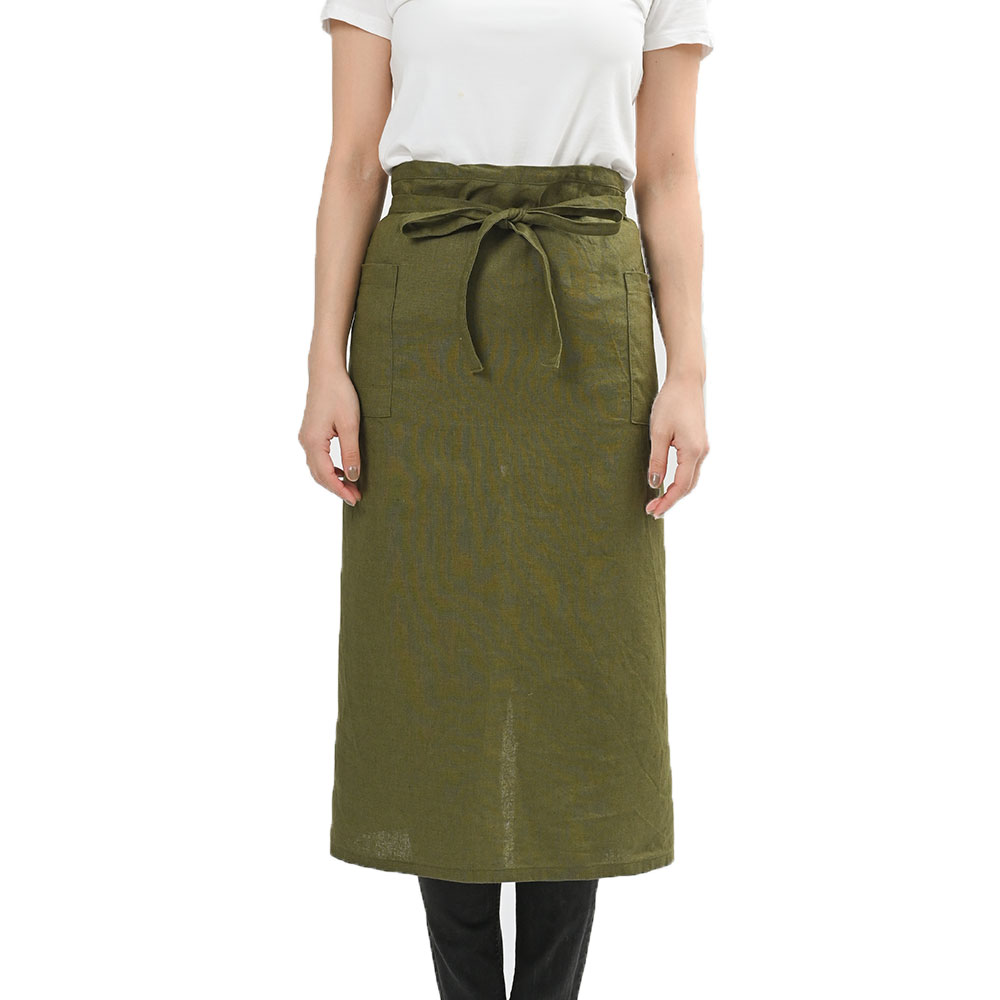 エプロン おしゃれ 業務用 無地 リネン100％ ギャルソンエプロン 麻キャンバス 日本製 fabrizm 前掛け サロン ソムリエ カフェ 男性用 メンズ | fabrizm | 15