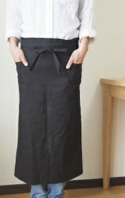 【在庫処分価格】エプロン おしゃれ 無地 リネン100％ ギャルソンエプロン ソフトリネン 日本製 fabrizm 父の日 母の日 サロン ソムリエ カフェ 男女兼用 メンズ | fabrizm | 01