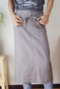 【在庫処分価格】エプロン おしゃれ 無地 リネン100％ ギャルソンエプロン ソフトリネン 日本製 fabrizm 父の日 母の日 サロン ソムリエ カフェ 男女兼用 メンズ | fabrizm | 06