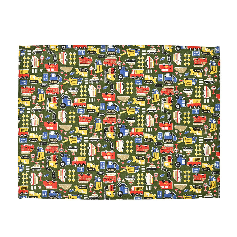 ランチョンマット おしゃれ 北欧 布 42×32cm はたらくくるま 日本製 fabrizm ティーマット 子供用 吸水 かわいい 車 爆買 | fabrizm | 02