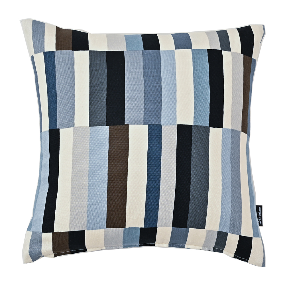 クッションカバー 中身付き 30×30 北欧 ストライプ 30角 パッチ＆ポリエステルわたヌードクッション 日本製 fabrizm 背当てカバー 小さめ 爆買 | fabrizm | 03