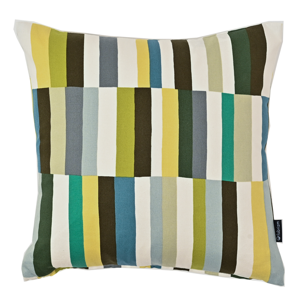 クッションカバー 中身付き 30×30 北欧 ストライプ 30角 パッチ＆ポリエステルわたヌードクッション 日本製 fabrizm 背当てカバー 小さめ 爆買 | fabrizm | 02