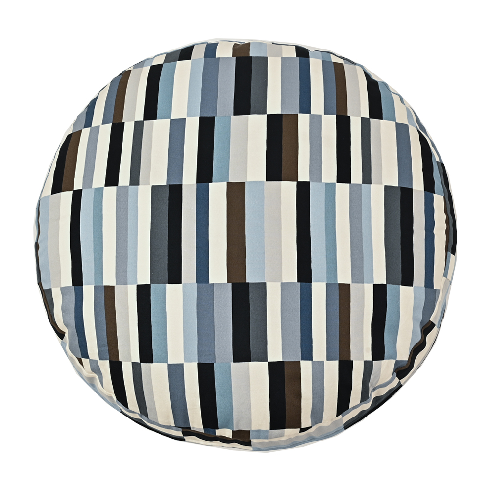 クッションカバー 中身付き 丸型 65 北欧 ストライプ 直径65cm用 パッチ＆アップサイクルフェザーヌードクッション 日本製 fabrizm 背当てカバー 爆買 | fabrizm | 03