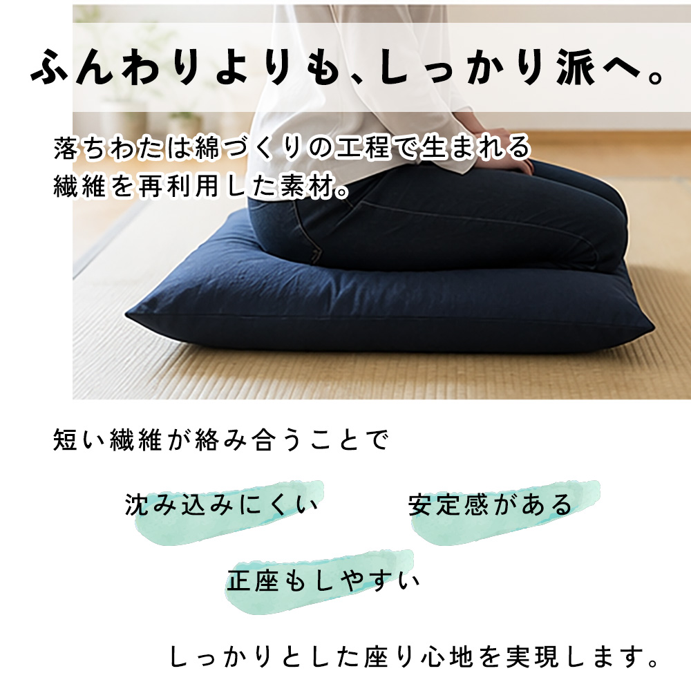fabrizm 座布団 中身 座布団ヌード 55×59 銘仙判 綿わた100％ 1.1kg