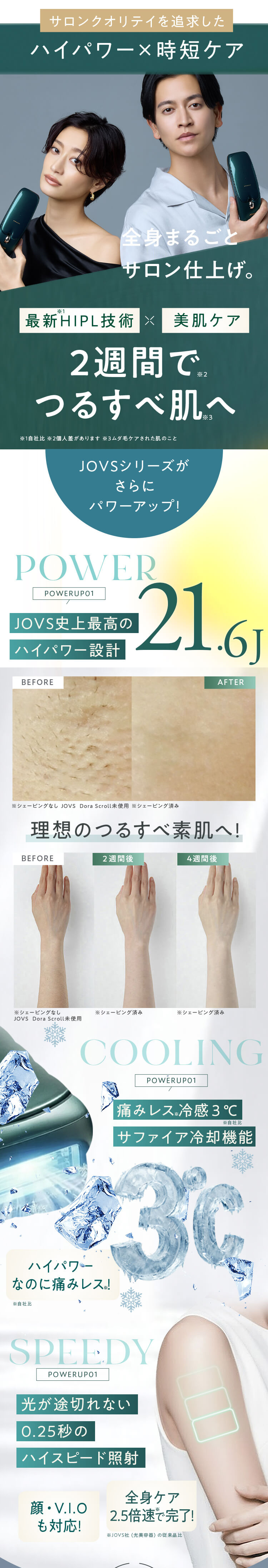 JOVS Dora Scroll 脱毛器 光脱毛器 フラッシュ式脱毛器