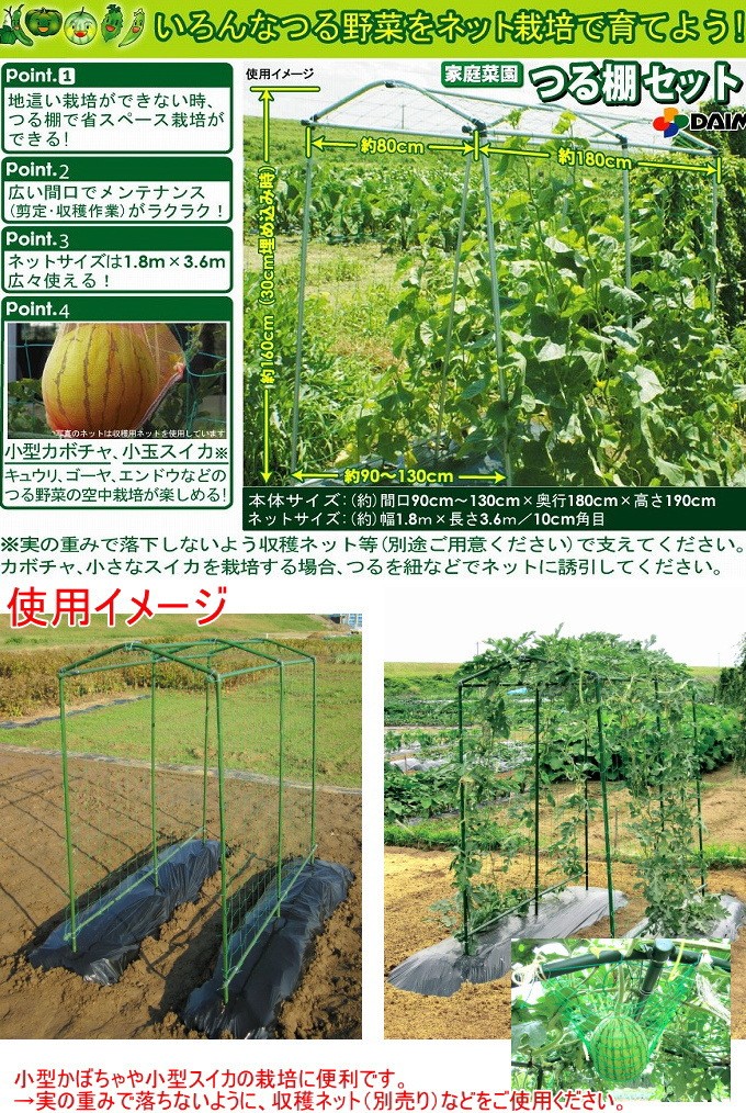 菜園つる棚セット 1セット 送料無料 家庭用 菜園ハウス ハウス 栽培 野菜 ネット 再再販 花 便利