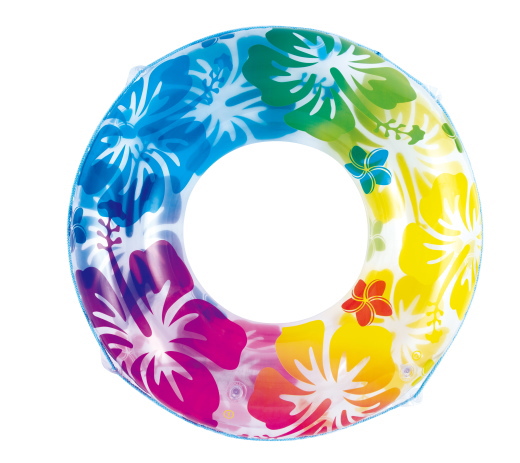 浮き輪 クリアレインボーハイビスカス 100cm 081984-WR00761 浮き輪 クリアレインボーハイビスカス 100cm 081984-WR00761