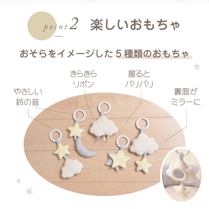 まぁるいおそらのプレイジムマット 室内 ラグ 子供 ベビー 赤ちゃん ギフト お祝い 北欧 マット クッション おもちゃ おうち時間 厚手 円形マット |  | 05