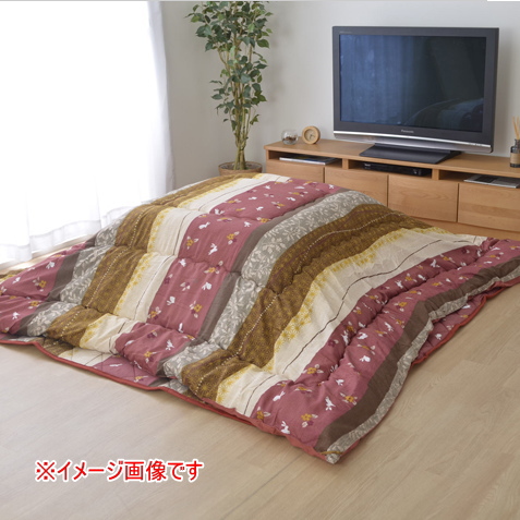 和柄のこたつ布団 掛敷セット こよみ 長方形 205×245cm 送料無料 和柄 うさぎ柄 和モダン ポリエステル 保温 あったか 洗濯機不可の画像