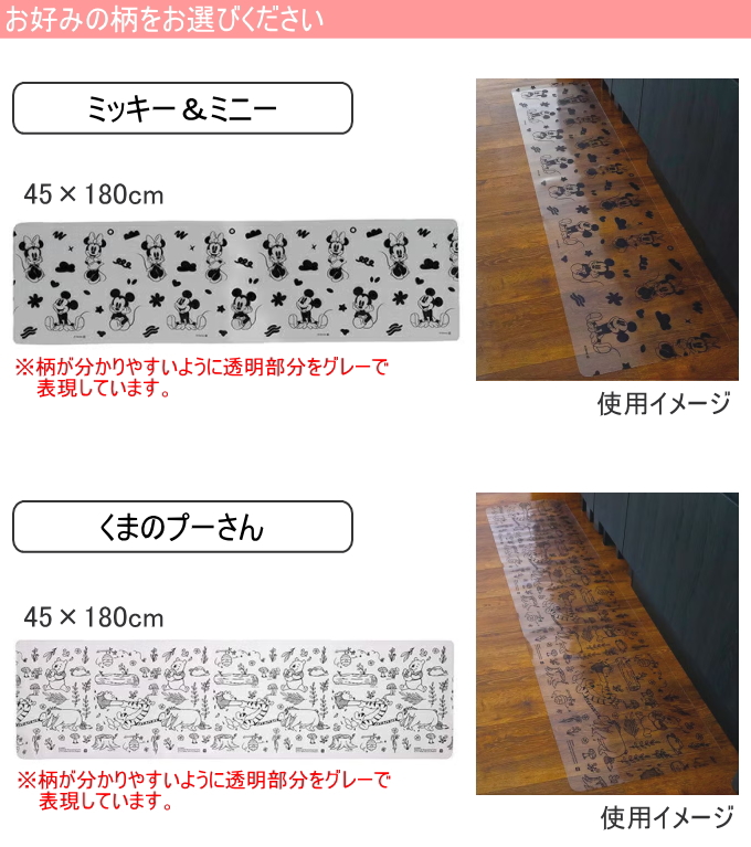 透明キッチンマット 45×180cm 1枚 送...の詳細画像3