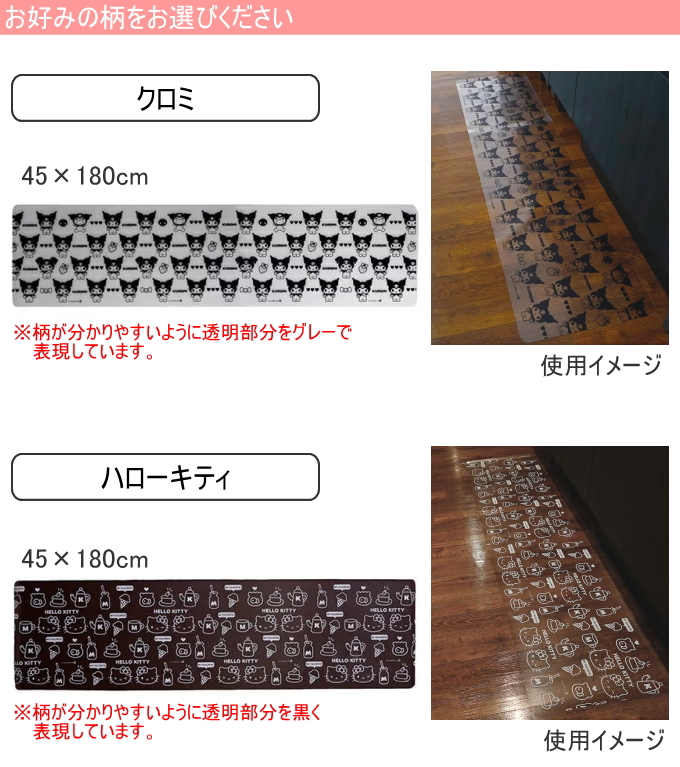 透明キッチンマット 45×180cm 1枚 送...の詳細画像4