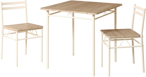 ダイニング3点セット 組立品 家具 ダイニングテーブル リビングテーブル 食卓テーブル 机 テーブル イス 椅子 リビング シンプル スチールフレーム｜joy-island｜02