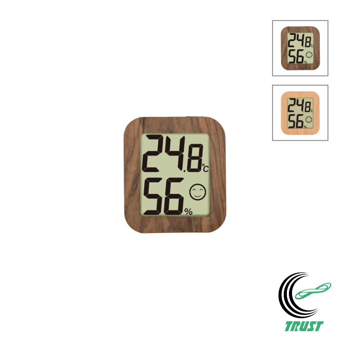 デジタル温湿度計 環境チェッカー ミニ 木製 デジタル 温度計 温度 湿度 温湿度計 省エネ 健康管理 熱中症 壁掛け スタンド ミニサイズ シンプル