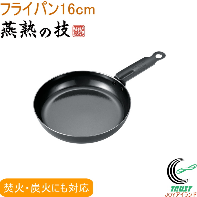 燕熟の技 プロスタイル フライパン 16cm EJTP-200 送料無料 日本製 燕三条産 フライパン 200V・IH対応 ガス火 炭火 鉄製