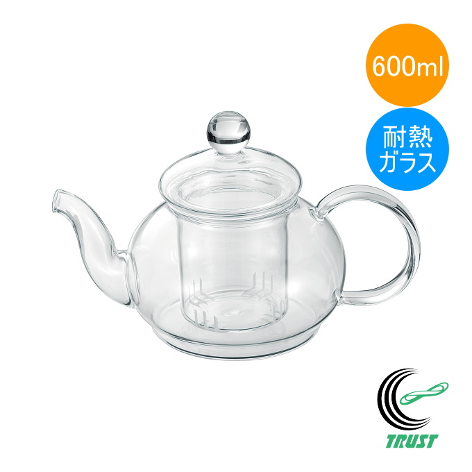 ASAHI（アサヒ） 悠遊器房 ティーポット 600ml FH-202 耐熱ガラス