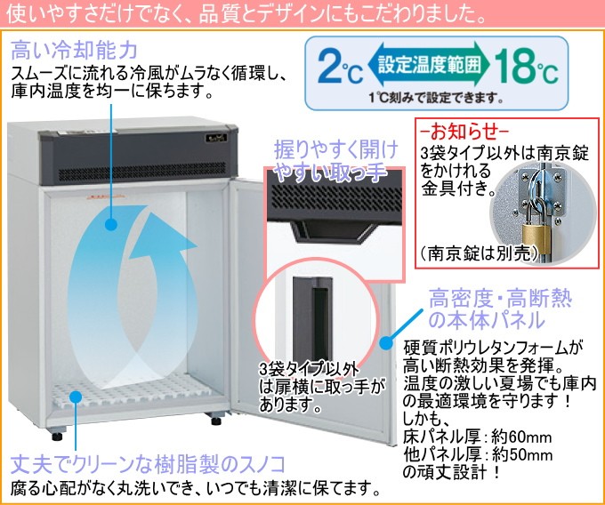 まるごとどんと パールホワイト 1.5俵 3袋タイプ MC-252S-W 送料無料 設置代込み 貯蔵 保存 保冷 保管 収納 エムケー 保冷庫