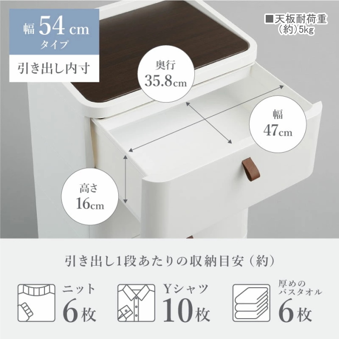 SANKA ロイヤルドロアー デザインチェスト 54cm 4段 ホワイト 送料無料