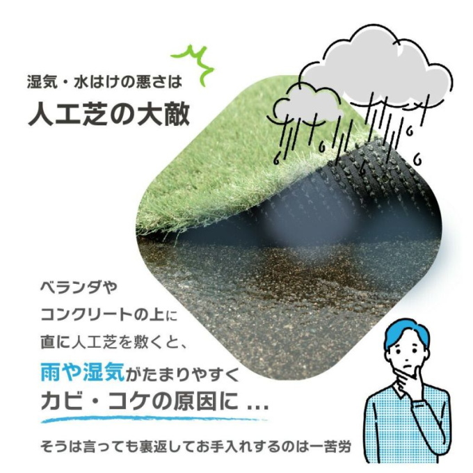 人工芝用下敷きパネル 50×50cm 1枚 園...の詳細画像1