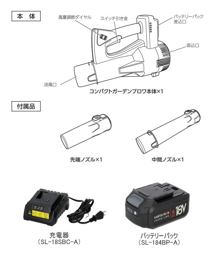高儀（TAKAGI） EARTH MAN SHARE LINK 18V充電式コンパクトガーデン