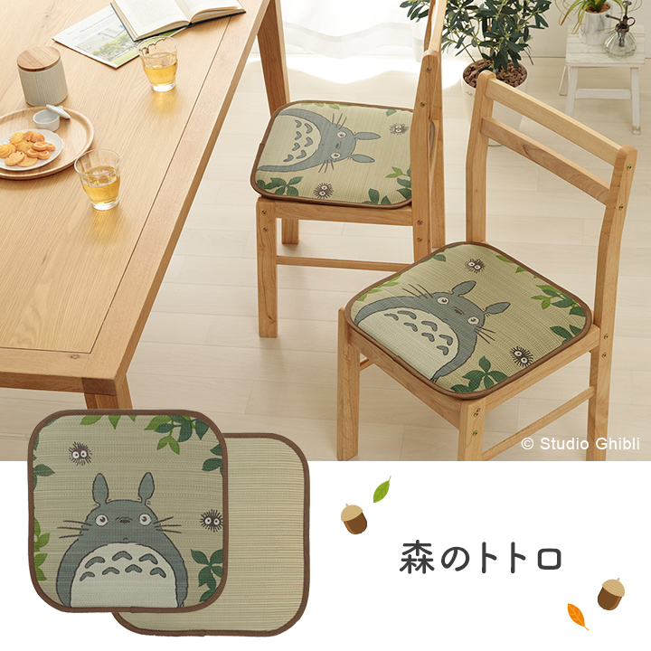 イケヒコ い草のシートクッション となりのトトロ 40×40cm 送料無料