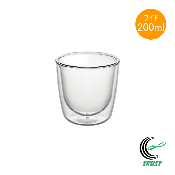 曙産業 われないダブルウォールグラス ワイド 200ml TW-3780