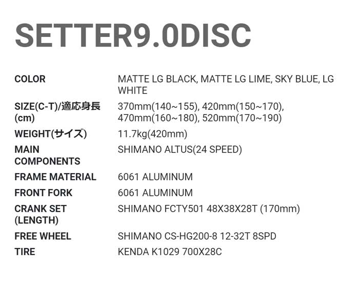 ルイガノ セッター9.0ディスク 外装24段変速 700C クロスバイク SETTER9.0DISC｜joy｜07