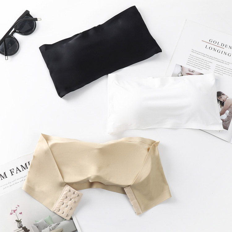 チューブトップ ブラ レディース ストラップレスブラ ひんやり 冷感 谷間が見えない シームレス 肩紐なし 脇高 ノンワイヤー ブラジャー ジョイフィール joyfeel