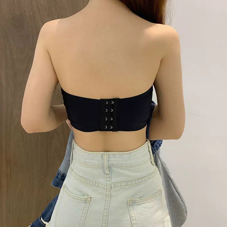 チューブトップ ブラ レディース ストラップレスブラ ひんやり 冷感 谷間が見えない シームレス 肩紐なし 脇高 ノンワイヤー ブラジャー ジョイフィール joyfeel