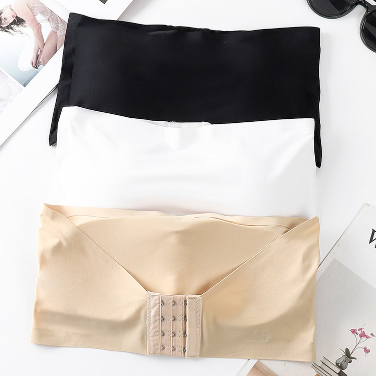 チューブトップ ブラ レディース ストラップレスブラ ひんやり 冷感 谷間が見えない シームレス 肩紐なし 脇高 ノンワイヤー ブラジャー ジョイフィール joyfeel